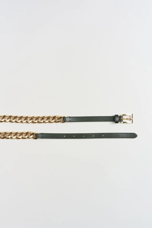 Elie Tahari Suiting Gold Chain Belt 8211 Loden Loden 8211 Women
