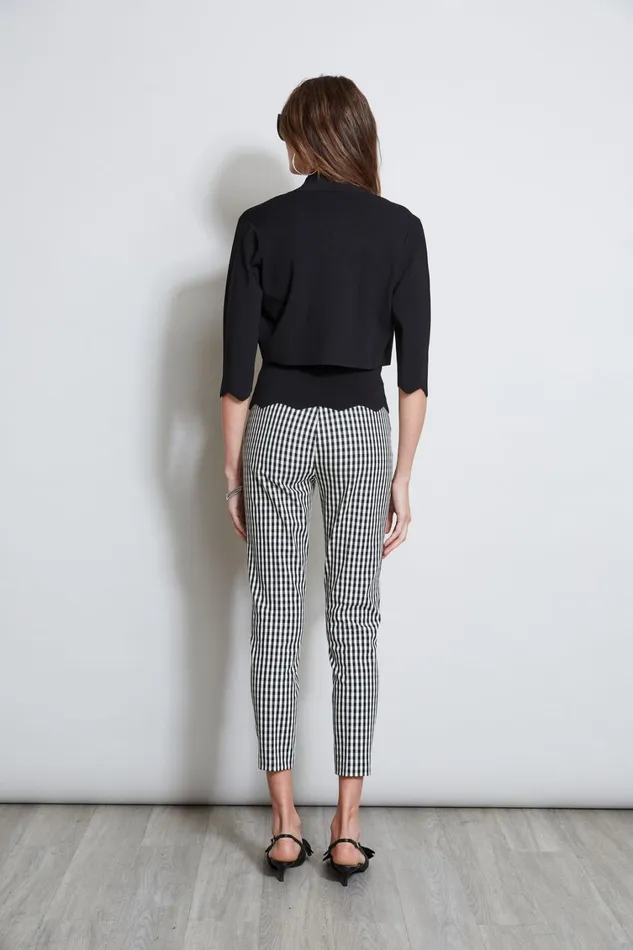 Elie Tahari Suiting Scallop Cardigan Black 8211 Women
