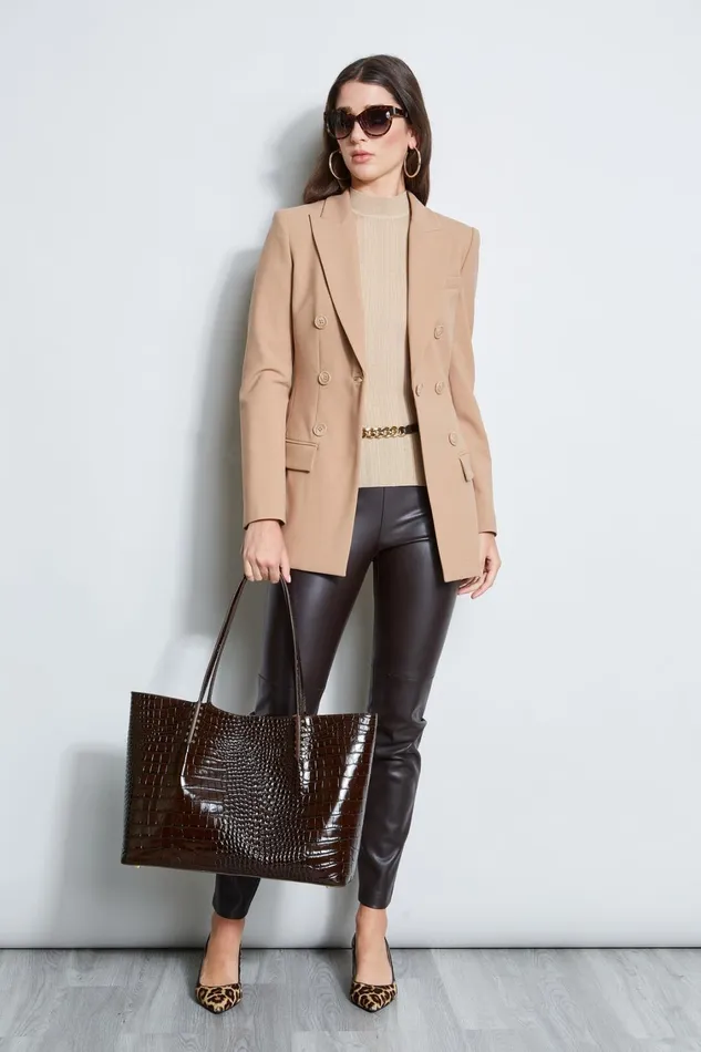 Elie Tahari Suiting Vegan Leather Legging Espresso 8211 Women