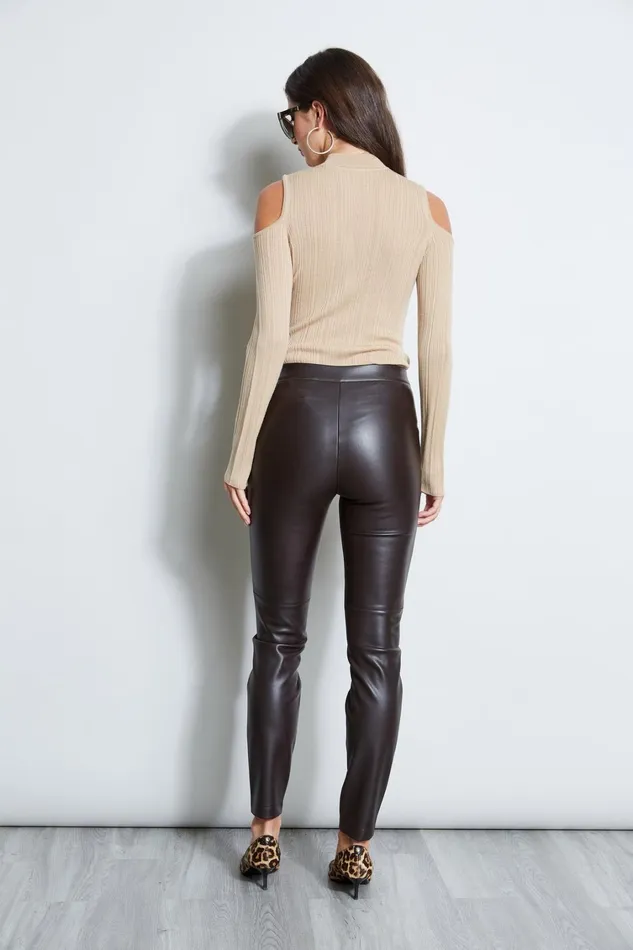 Elie Tahari Suiting Vegan Leather Legging Espresso 8211 Women