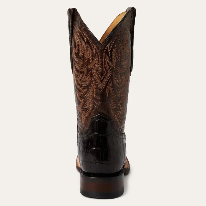 Exotics Men Stetson Aces Alligator Boot Brown