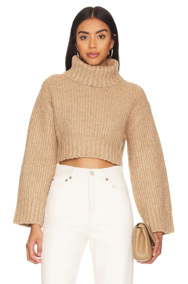 Feya Cropped Pullover Beige Women Lovers and Friends Sweaters and Knits