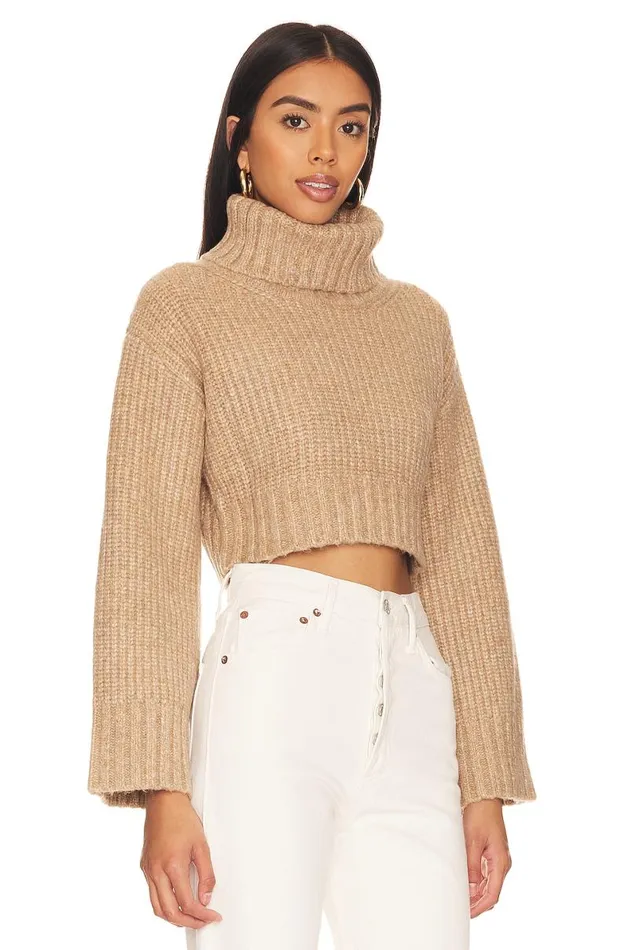 Feya Cropped Pullover Beige Women Lovers and Friends Sweaters and Knits