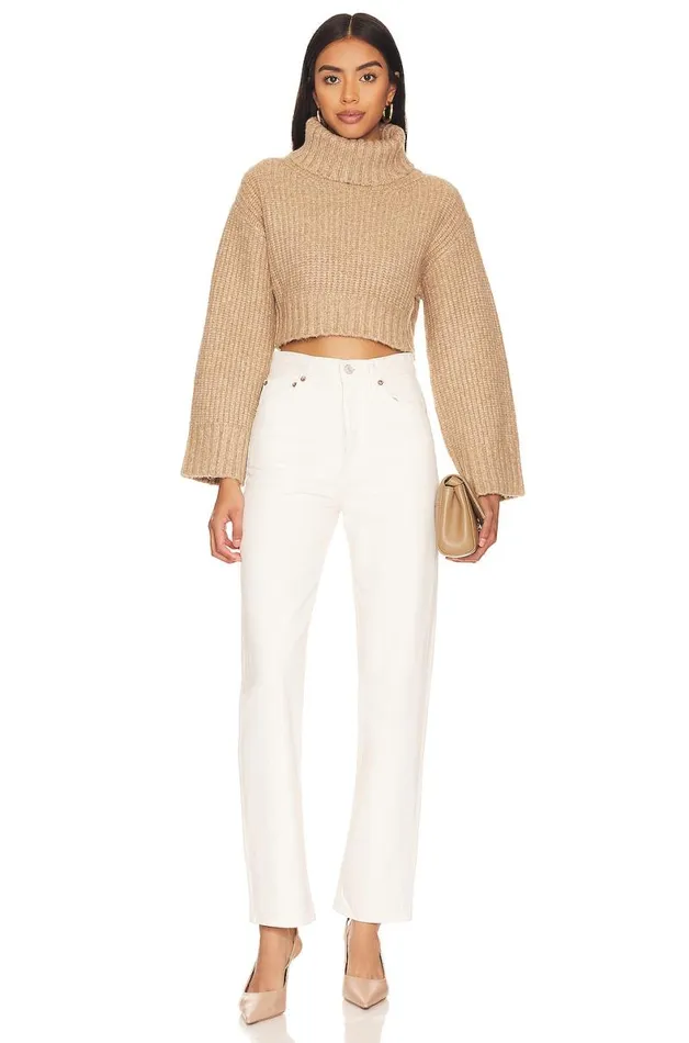 Feya Cropped Pullover Beige Women Lovers and Friends Sweaters and Knits