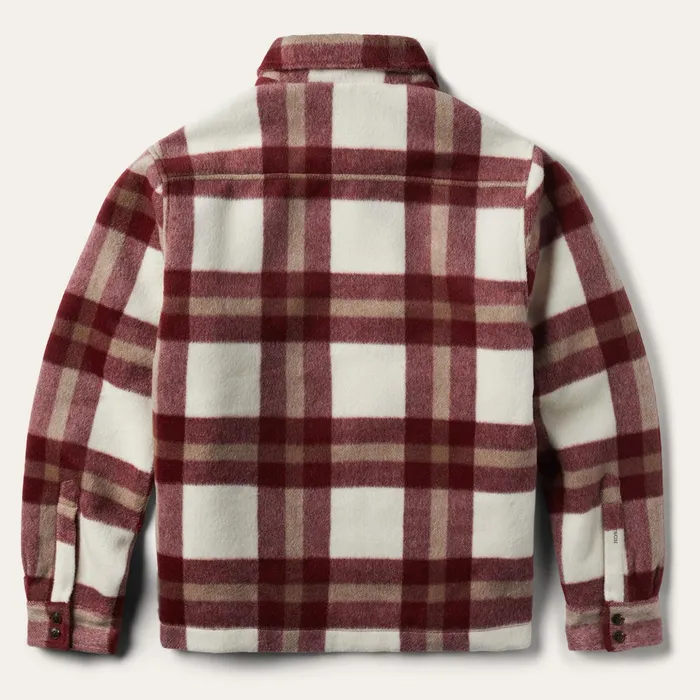 Flannel Shirts Men Stetson Plaid Lined JacShirt Red