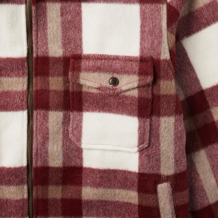 Flannel Shirts Men Stetson Plaid Lined JacShirt Red