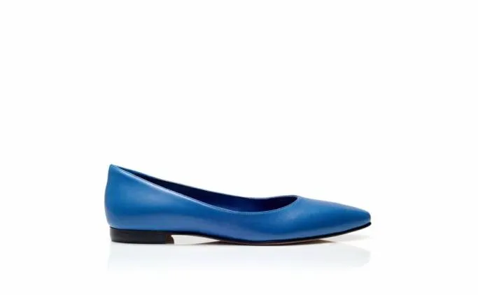 Flats Women Manolo Blahnik GELISTABlue Nappa Leather Flat Pumps Flats Women Manolo Blahnik GELISTABlue Nappa Leather Flat Pumps