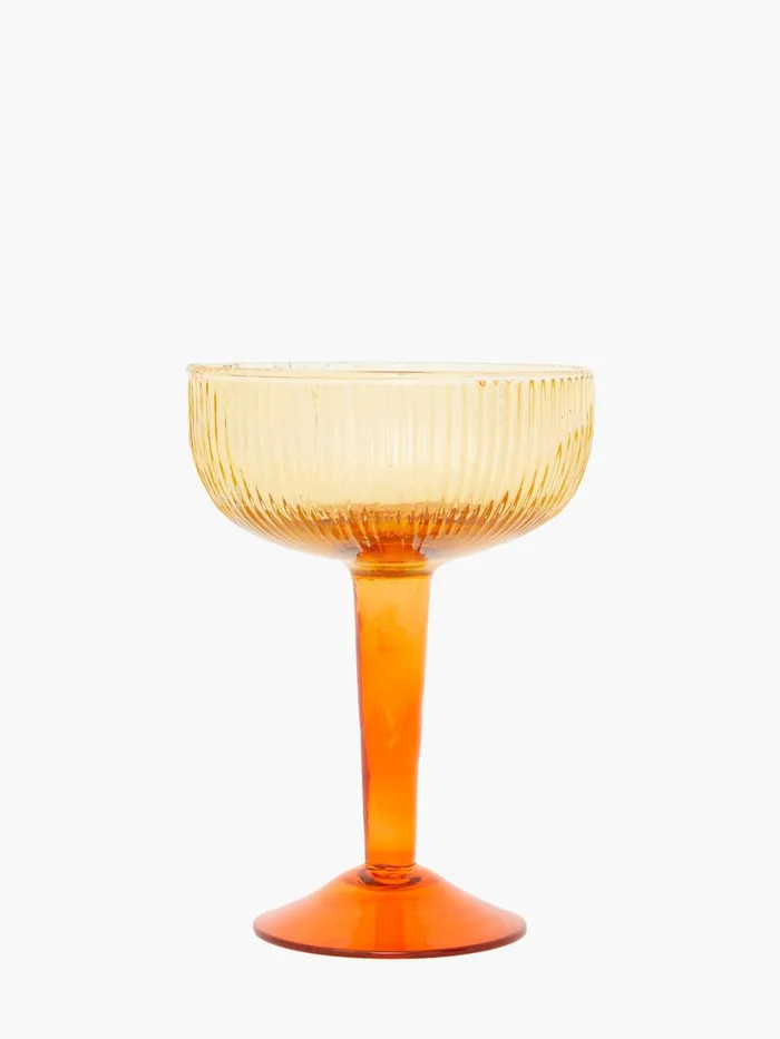 French Connection Ambra Recycled Coupe Glass Orange Home Home Accessories