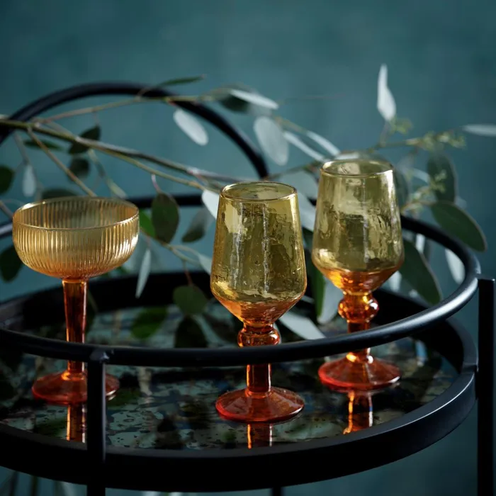 French Connection Ambra Recycled Coupe Glass Orange Home Home Accessories