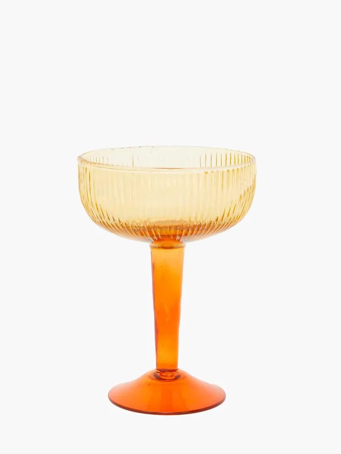 French Connection Ambra Recycled Coupe Glass Orange Home Home Accessories