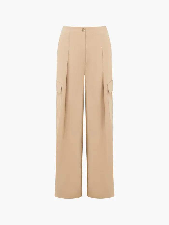 French Connection Atena Twill Cargo Pants Autumn Camel Woman Trousers