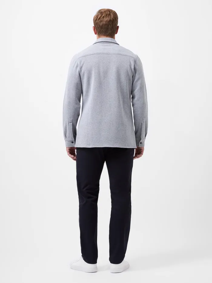French Connection Button Through Overshirt Grey Man Shirts