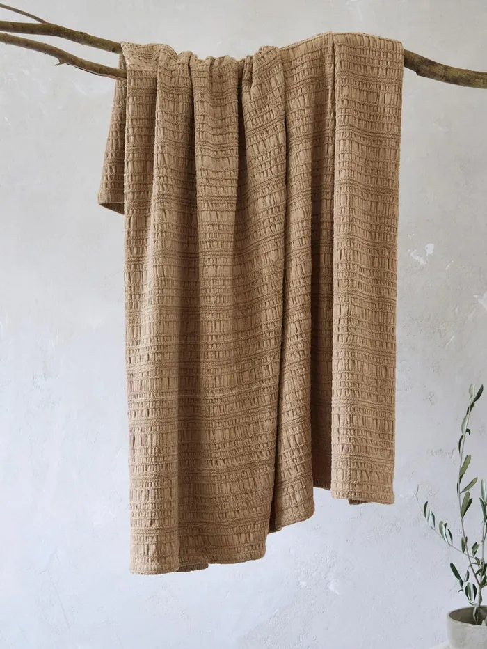 French Connection Cadley Eco Textured Throw Natural Cream Home Home Accessories French Connection Cadley Eco Textured Throw Natural Cream Home Home Accessories
