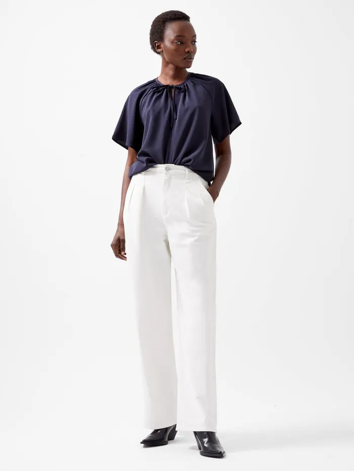 French Connection Capriana Crepe Light Top Marine Woman Tops