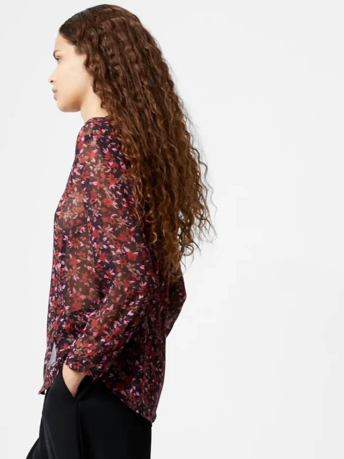 French Connection Clara ButtonThrough Top Black Woman Tops