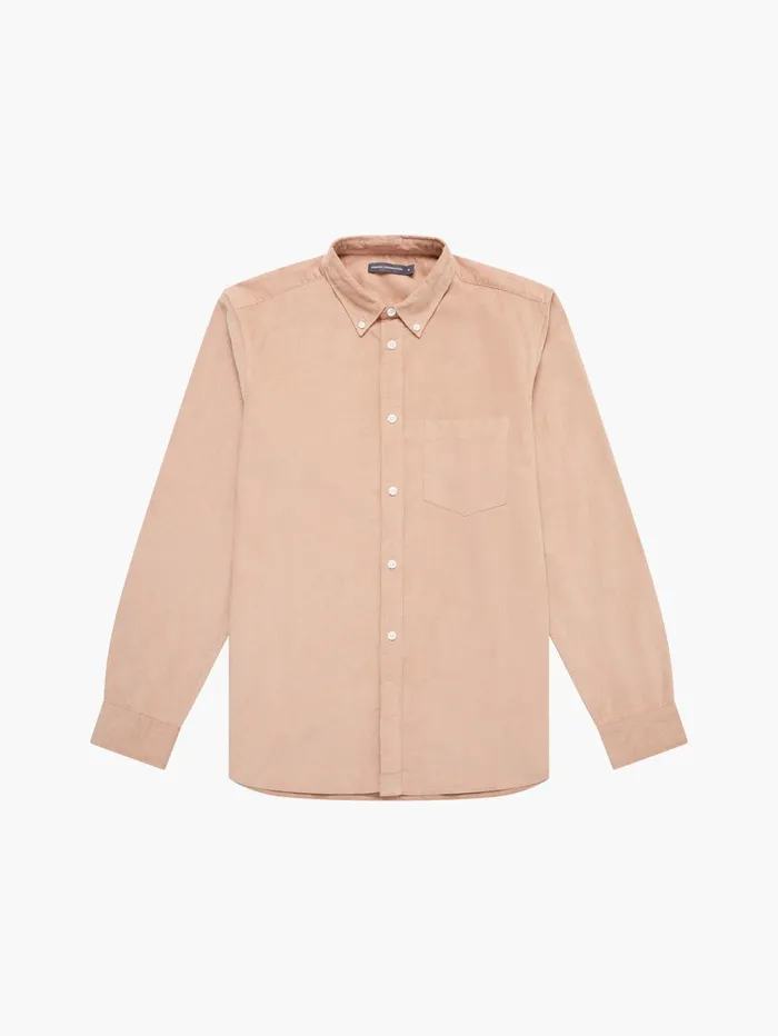 French Connection Cord Long Sleeve Shirt Camel Man Shirts
