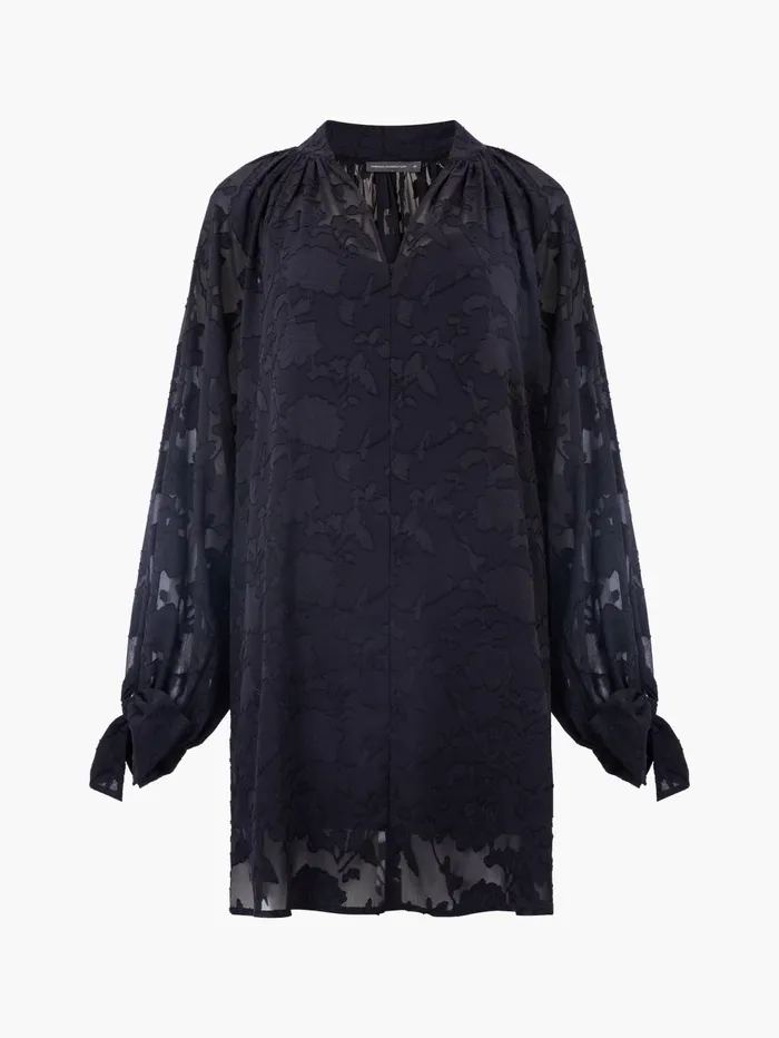 French Connection Devore Boho Mini Dress Black Woman Dresses