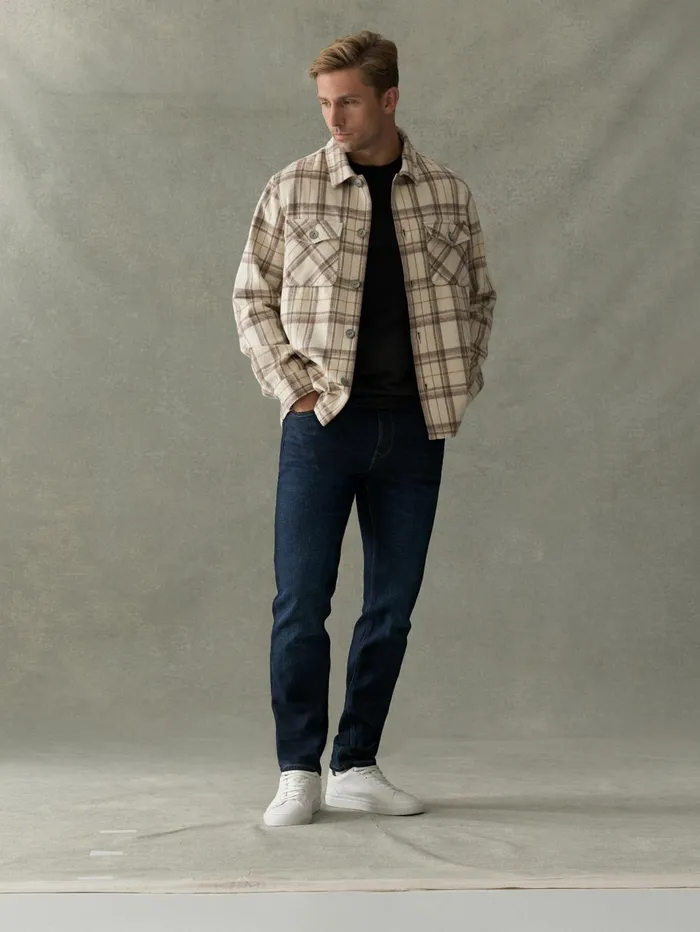 French Connection Flannel Jacket Stone Man Coats and Jackets