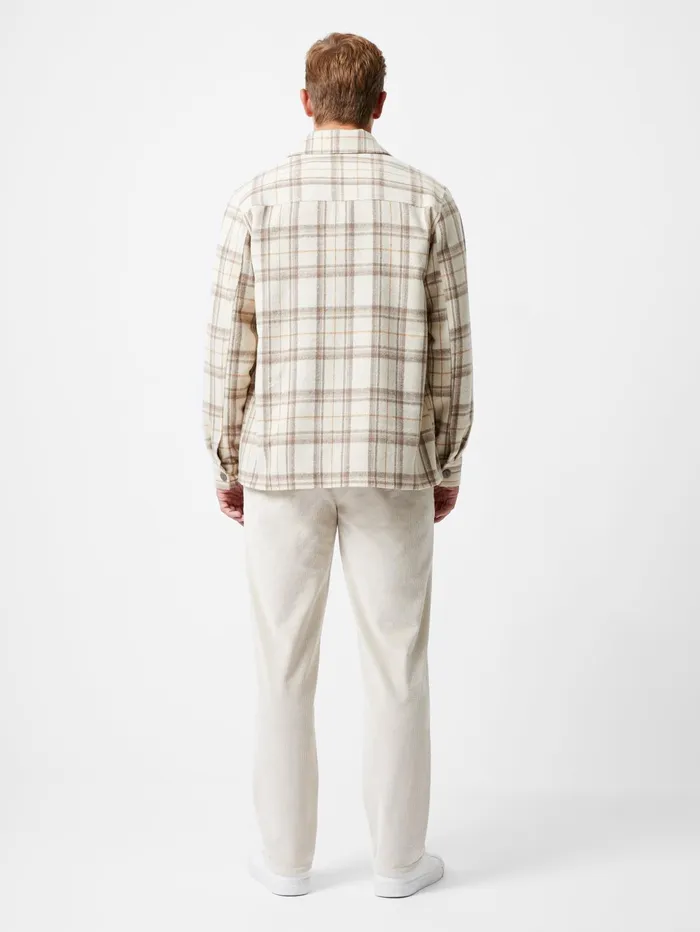 French Connection Flannel Jacket Stone Man Coats and Jackets
