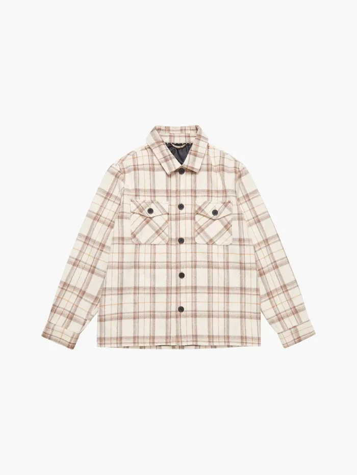 French Connection Flannel Jacket Stone Man Coats and Jackets