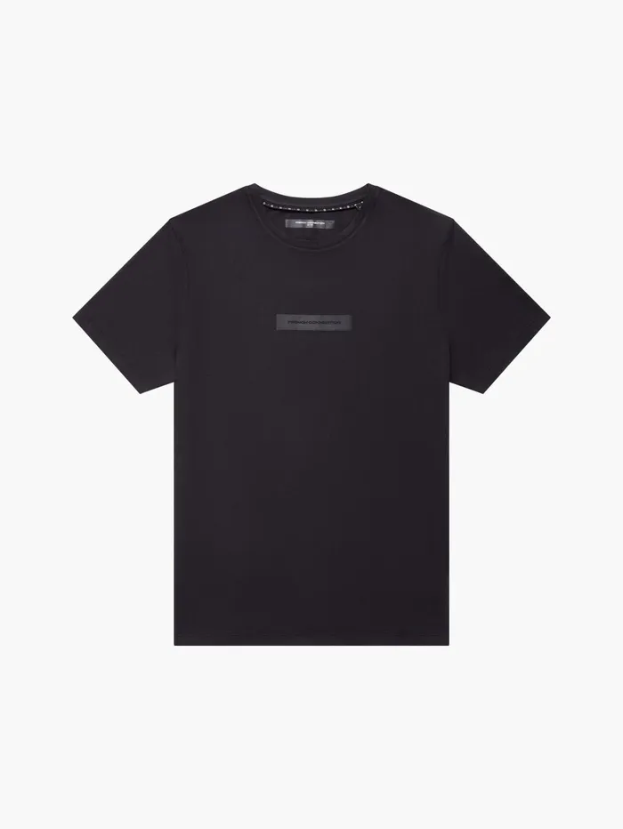 French Connection French Connection Organic Graphic TShirt Black Man TShirts and Polo Shirts