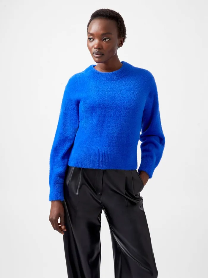 French Connection Jacelin Fluffy Crew Neck Jumper 8211 Chroma Blue Woman Jumpers and Cardigans French Connection Jacelin Fluffy Crew Neck Jumper 8211 Chroma Blue Woman Jumpers and Cardigans