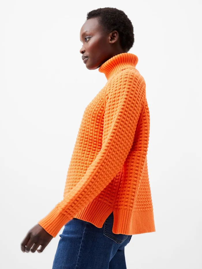 French Connection Keya Popcorn Knit Mozart Jumper Coral Rose Woman Jumpers and Cardigans French Connection Keya Popcorn Knit Mozart Jumper Coral Rose Woman Jumpers and Cardigans