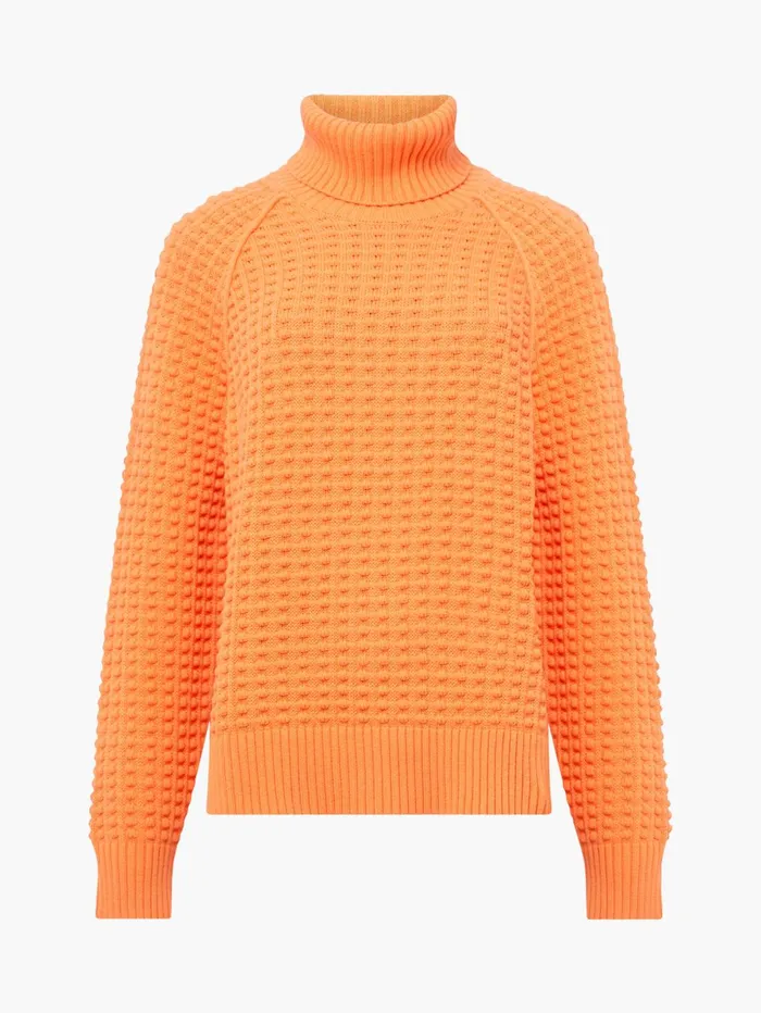 French Connection Keya Popcorn Knit Mozart Jumper Coral Rose Woman Jumpers and Cardigans