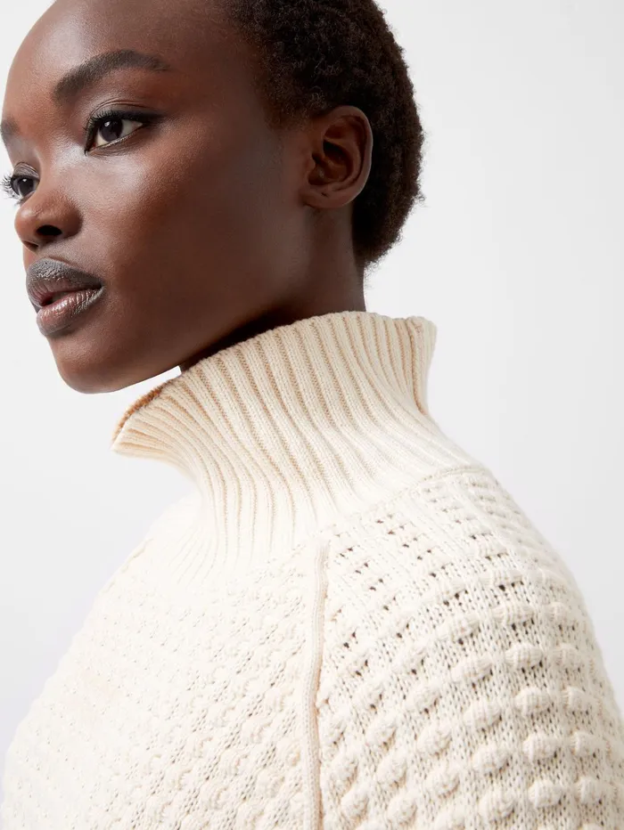 French Connection Keya Popcorn Knit Mozart Jumper Cream Woman Jumpers and Cardigans French Connection Keya Popcorn Knit Mozart Jumper Cream Woman Jumpers and Cardigans
