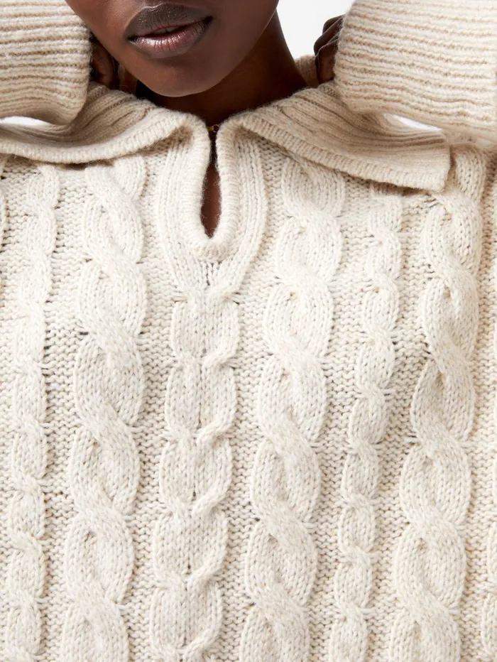 French Connection Kyla Sparkle Long Sleeve Jumper Porcelain Cream Woman Jumpers and Cardigans