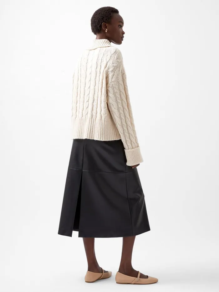 French Connection Kyla Sparkle Long Sleeve Jumper Porcelain Cream Woman Jumpers and Cardigans