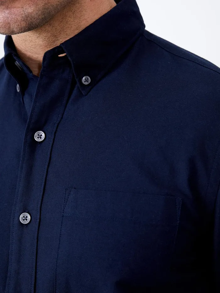 French Connection Long Sleeve Oxford Shirt Navy Man Shirts