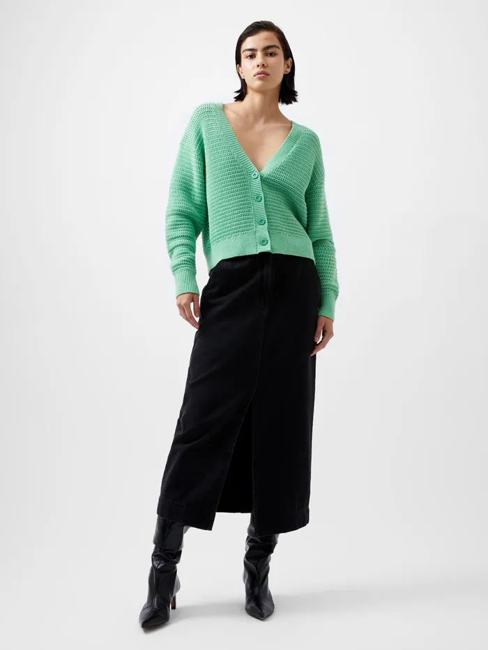 French Connection Manda Cardigan Minted Green Woman Jumpers and Cardigans