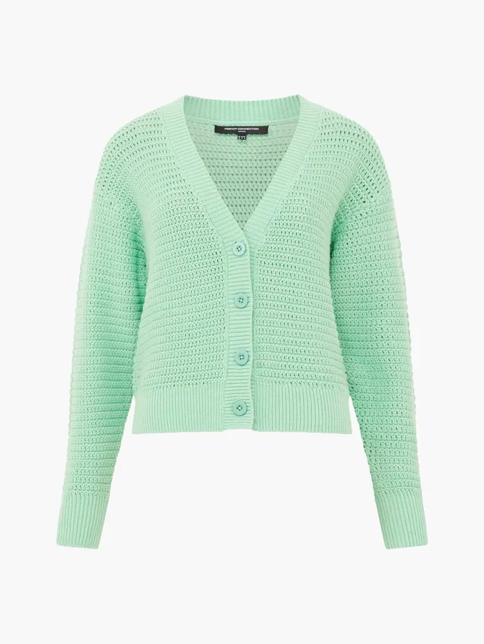 French Connection Manda Cardigan Minted Green Woman Jumpers and Cardigans