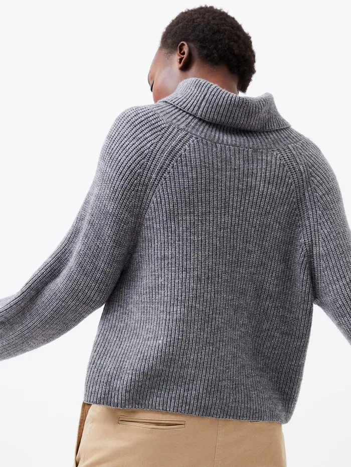French Connection Mersai Roll Neck Jumper Stone Grey Mel Woman Jumpers and Cardigans