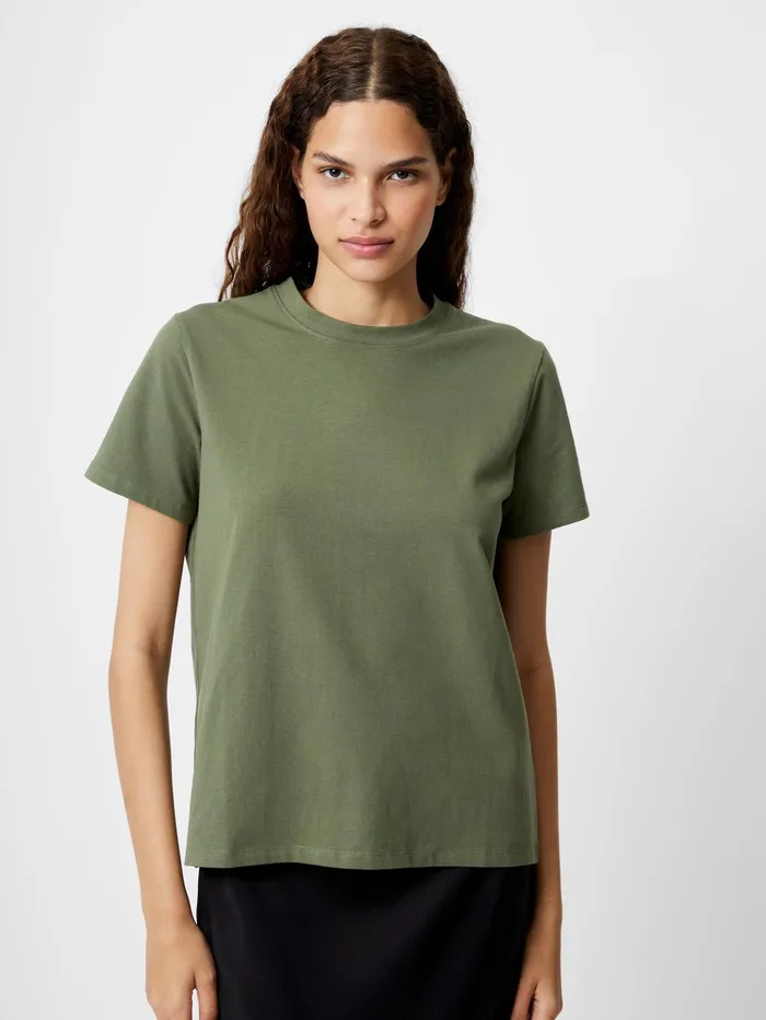 French Connection Premium Crew Neck TShirt Khaki Woman Tops
