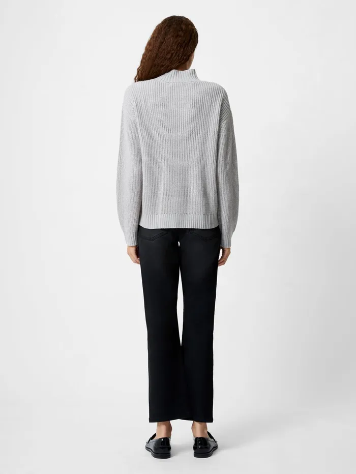French Connection Premium Placement Cable Knit Jumper Light Grey Woman Jumpers and Cardigans