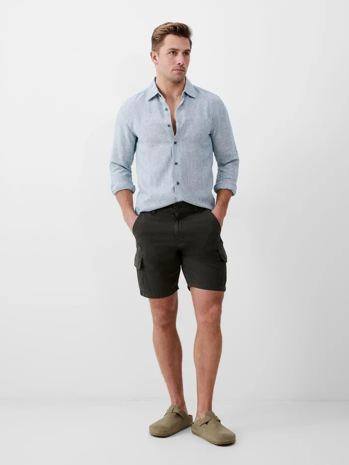 French Connection Ripstop Cargo Shorts Olive Man Shorts