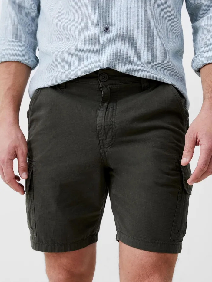 French Connection Ripstop Cargo Shorts Olive Man Shorts