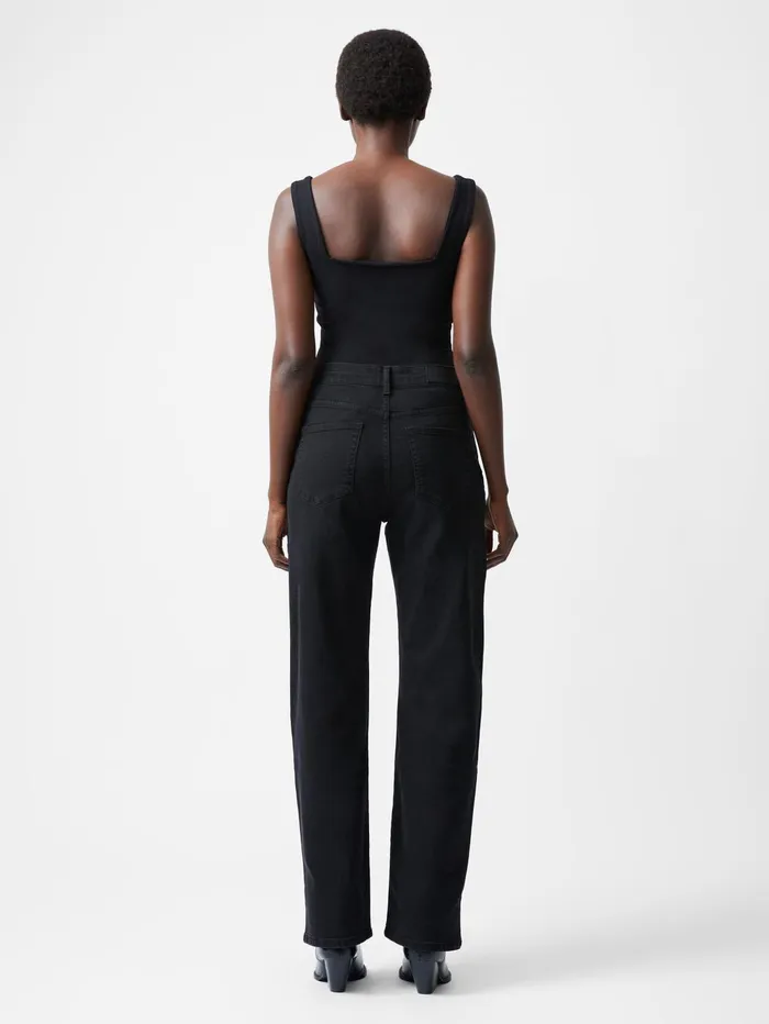 French Connection Toms Denim Bleach Line Jeans 32 Inch Just Black Woman Trousers