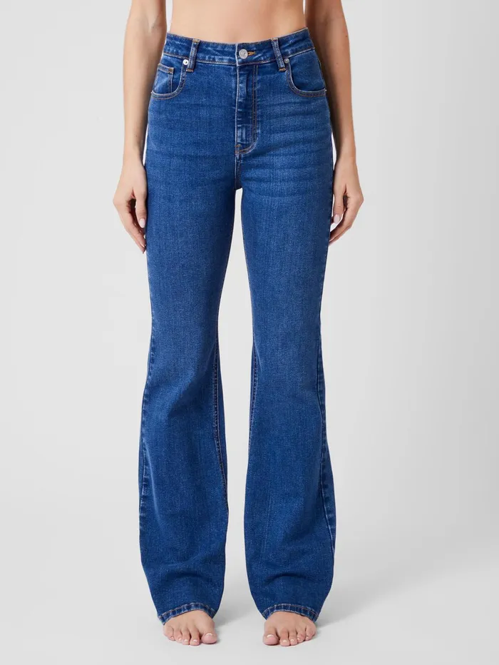 French Connection Toms Denim Flared Jeans Mid Wash Woman Trousers
