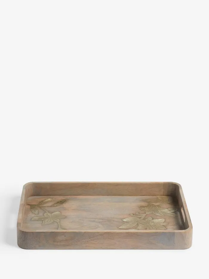 French Connection Westcott Tray Natural Wood Home Home Accessories