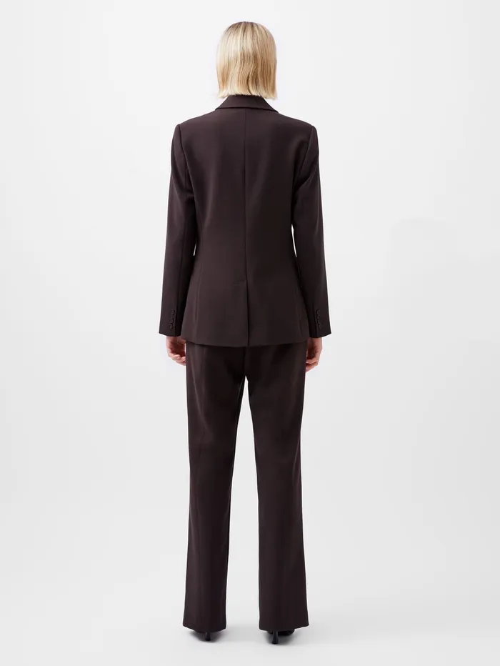 French Connection Whisper Blazer Chocolate Ganache Woman Coats and Jackets