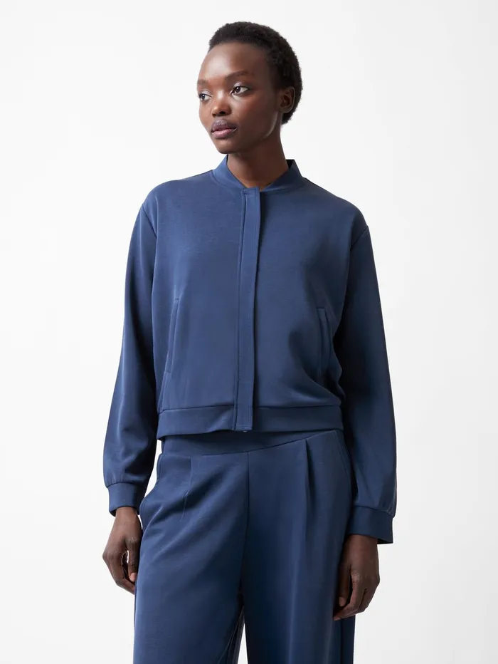 French Connection Wren Zip Through Bomber Jacket Midnight Blue Woman Coats and Jackets French Connection Wren Zip Through Bomber Jacket Midnight Blue Woman Coats and Jackets
