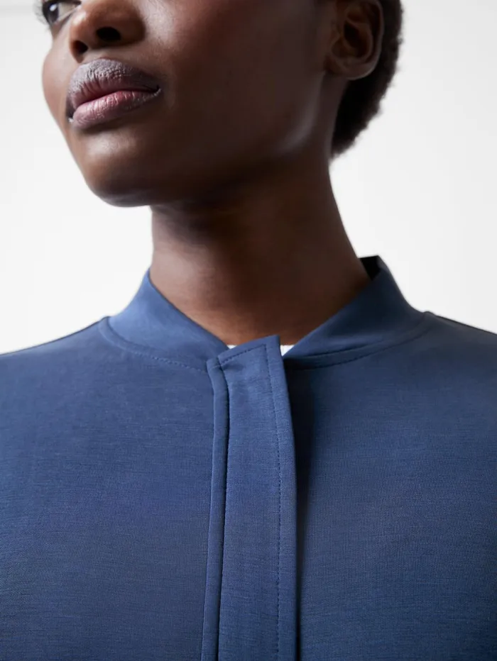 French Connection Wren Zip Through Bomber Jacket Midnight Blue Woman Coats and Jackets