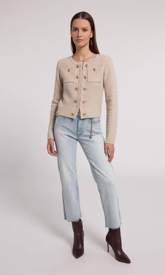 Generation Love Clothing Jordy Chain Belted Jeans Ice Blue Women Pants