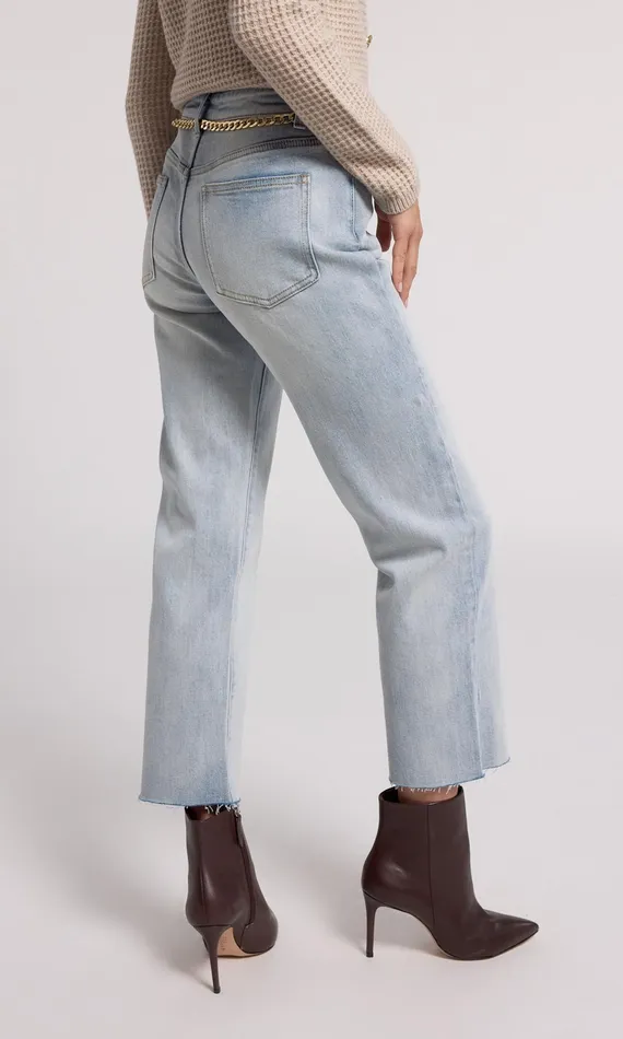 Generation Love Clothing Jordy Chain Belted Jeans Ice Blue Women Pants