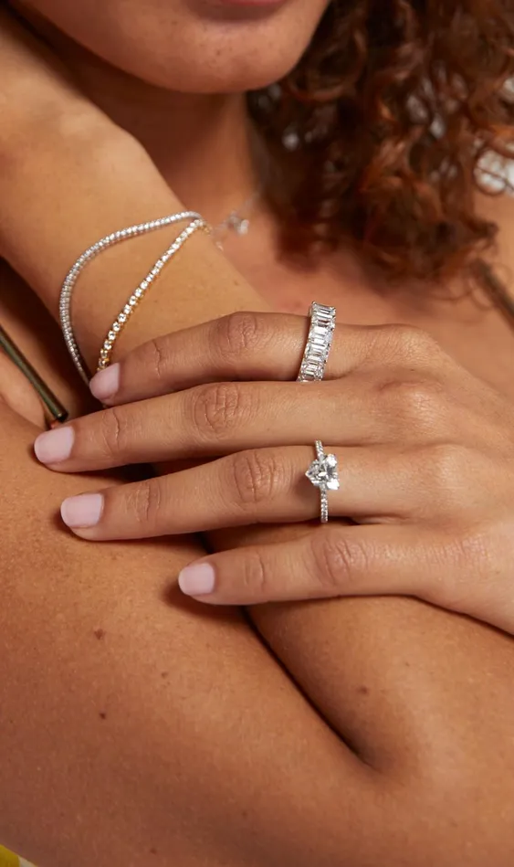 Generation Love Clothing Ma Vie Heart Ring 233 Carats White Gold Women Fine Jewelry