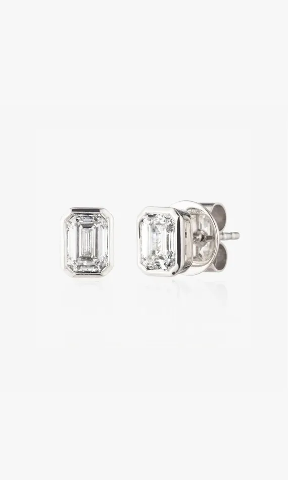 Generation Love Clothing Mon Tresor Emerald Cut Bezel Single Stud 53 Carat White Gold Women Fine Jewelry Generation Love Clothing Mon Tresor Emerald Cut Bezel Single Stud 53 Carat White Gold Women Fine Jewelry