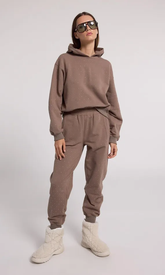 Generation Love Clothing Renae Crystal Hoodie Truffletruffle Women Sweaters and Sweatshirts